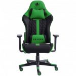 Геймерське крісло KRAKEN HELIOS тканина чорно-зелений-стильний комфорт для тривалих ігор - Зображення 2