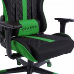 Геймерське крісло KRAKEN HELIOS тканина чорно-зелений-стильний комфорт для тривалих ігор - Зображення 10