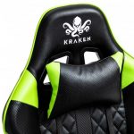 Геймерське крісло KRAKEN HELIOS чорно-зелений екошкіра- динамічний стиль та зручність - Зображення 8