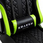 Геймерське крісло KRAKEN HELIOS чорно-зелений екошкіра- динамічний стиль та зручність - Зображення 9