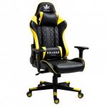 Геймерське крісло KRAKEN HELIOS чорно-жовтий екошкіра-яскравий дизайн та максимальний комфорт