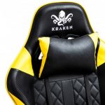 Геймерське крісло KRAKEN HELIOS чорно-жовтий екошкіра-яскравий дизайн та максимальний комфорт - Зображення 8