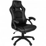 Геймерське крісло KRAKEN DRAKON екошкіра чорне-елегантний дизайн і комфорт