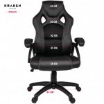 Геймерське крісло KRAKEN DRAKON екошкіра чорне-елегантний дизайн і комфорт - Зображення 5