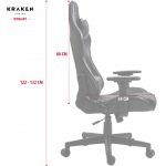 Геймерське крісло KRAKEN HELIOS чорний екошкіра-комфорт та підтримка для тривалих ігор - Зображення 6