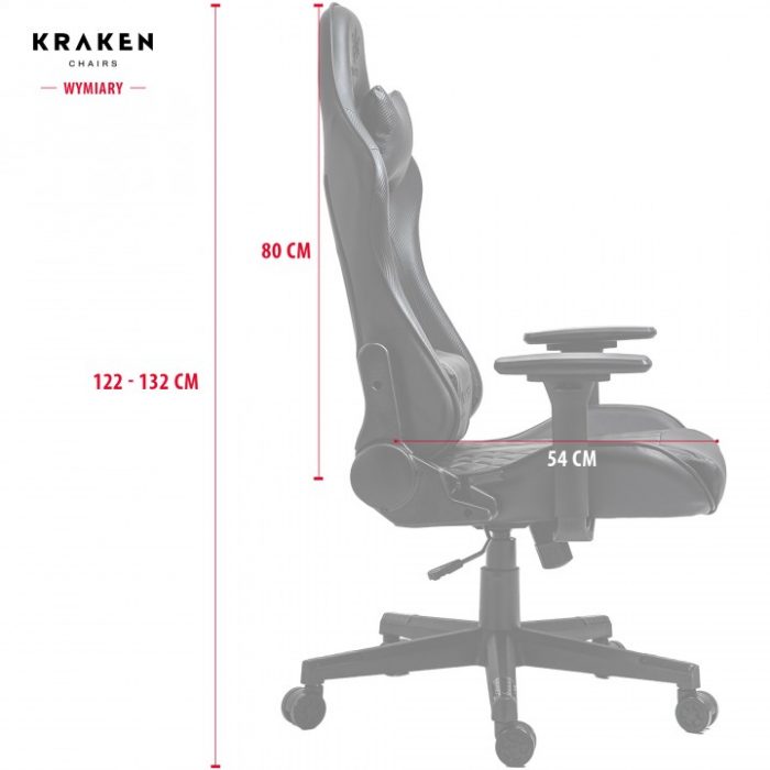 czarny-fotel-gamingowy-kraken-helios-5 Геймерське крісло KRAKEN HELIOS чорний екошкіра-комфорт та підтримка для тривалих ігор - Зображення 6