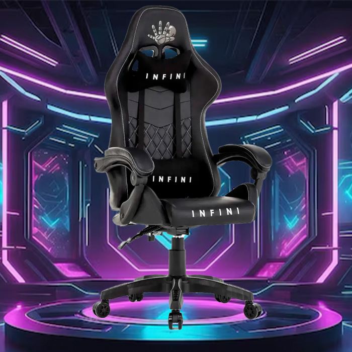 Геймерське крісло Infini Five чорне-Розкіш, Яка Надихає - Зображення 8