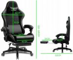 Геймерське крісло STAZER EAGLE Чорно-зелений- елегантний дизайн і комфорт - Зображення 2