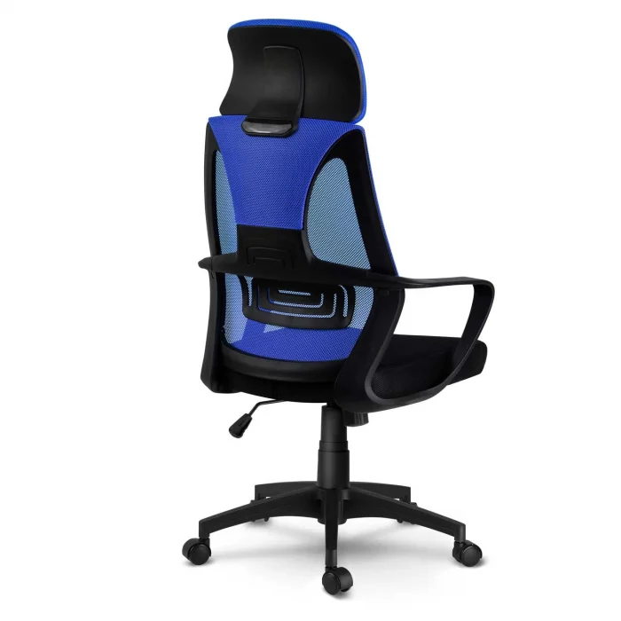 Стілець офісний з мікросіткою Прага - синій - Зображення 4