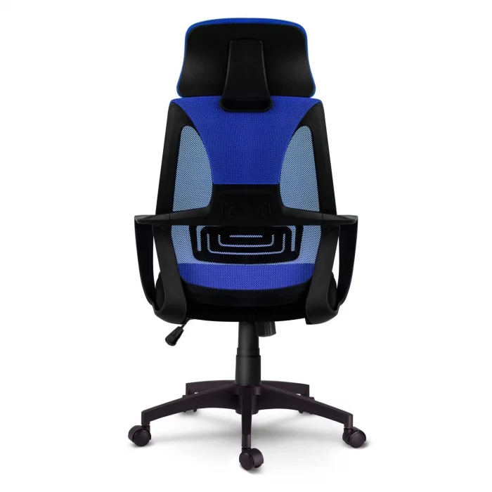 Стілець офісний з мікросіткою Прага - синій - Зображення 6