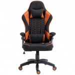 Геймерське крісло KRAKEN Feyton тканина чорно-помаранчева Стильний дизайн та максимальний комфорт - Зображення 2