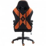 Геймерське крісло KRAKEN Feyton тканина чорно-помаранчева Стильний дизайн та максимальний комфорт - Зображення 4