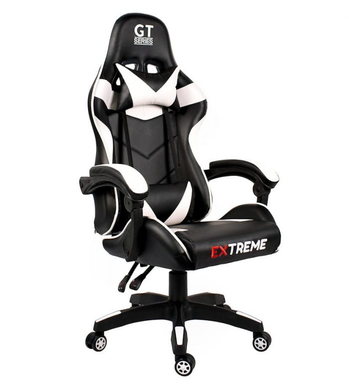 Геймерське крісло EXTREME GT чорно-біле - Зображення 2