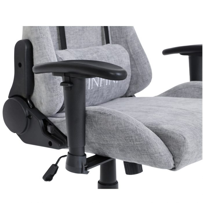 Геймерське крісло INFINI Luxor світло-сіре- Елегантний дизайн і комфорт - Зображення 7