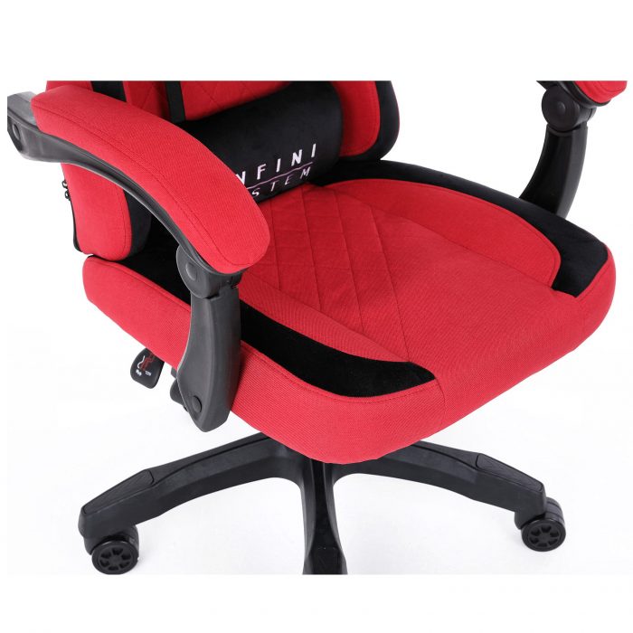 Геймерське крісло Infini System червоне-Ергономічний комфорт та динамічний дизайн для максимальних ігрових сесій - Зображення 6