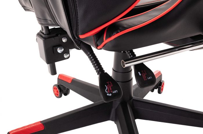 Геймерське крісло Infini series No.16 Gaming Chair чорно-червоне-Стиль, комфорт і підтримка для тривалих ігрових сесій - Зображення 7