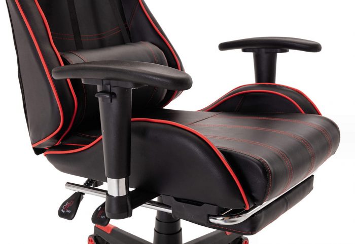 Геймерське крісло Infini series No.16 Gaming Chair чорно-червоне-Стиль, комфорт і підтримка для тривалих ігрових сесій - Зображення 9