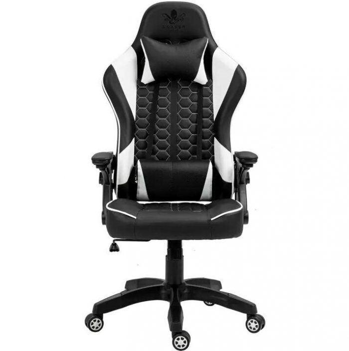 Геймерське крісло KRAKEN Feyton чорно-білий-стильний дизайн та максимальний комфорт - Зображення 4