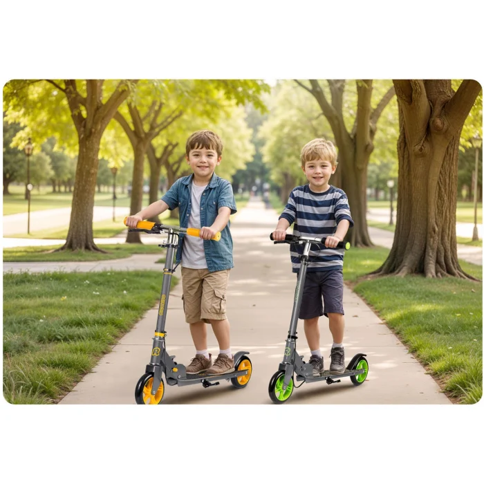 Самокат Kodi сіро-помаранчевий Ricokids - Зображення 12