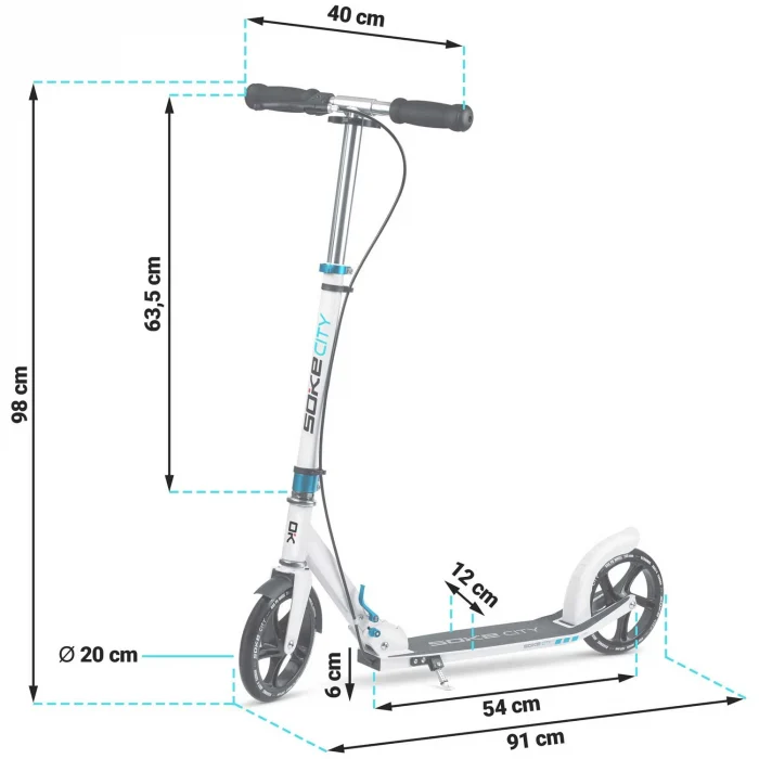 Самокат SOKE CITY білий - Зображення 11