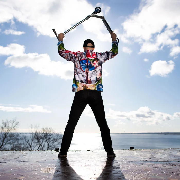 Вуличний сріблястий трюковий самокат SOKE PRO - Зображення 4