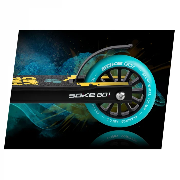 Трюковий самокат SOKE GO! жовто-синій - Зображення 6