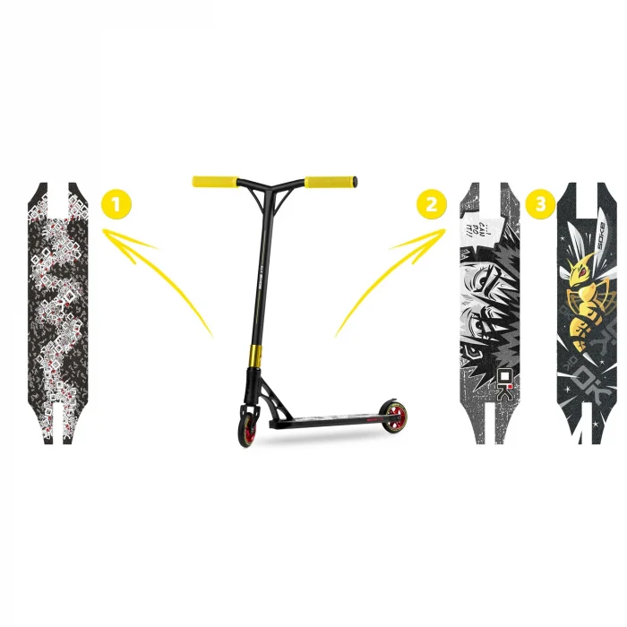 Трюковий самокат SOKE XTR, чорно-жовтий - Зображення 14