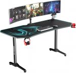Ігровий комп'ютерний стіл ULTRADESK FRAG Xxl Blue 160x75 см- Просторий та стильний