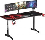Ігровий комп'ютерний стіл ULTRADESK FRAG Xxl Red 160x75 см-Просторий та стильний