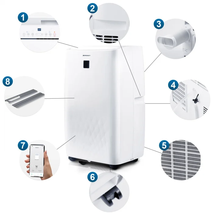 Портативний кондиціонер Berdsen BD-581 14000 BTU - Зображення 5