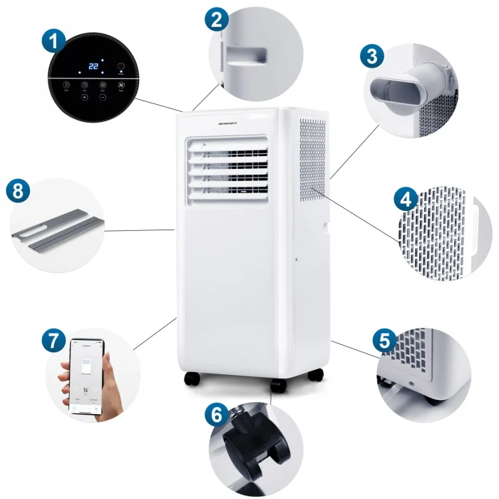 Портативний кондиціонер з віконним ущільнювачем 10000 BTU Berdsen BD-580 - Зображення 8