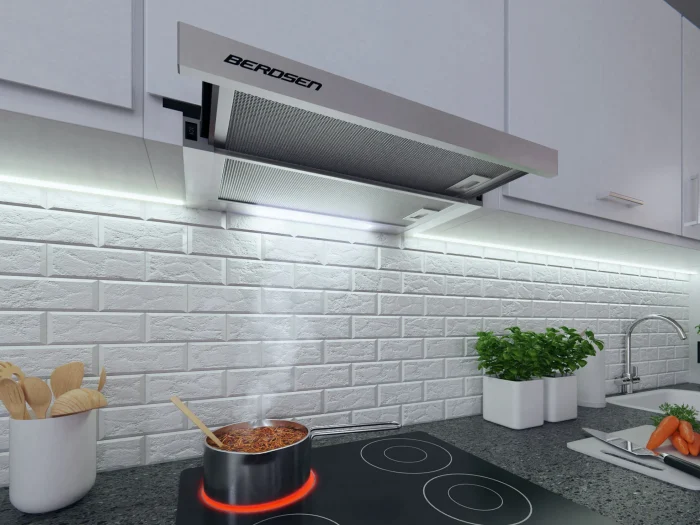 Телескопічна кухонна витяжка Berdsen BE-60-LW 60см INOX - Зображення 6