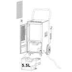 Промисловий осушувач повітря 50л/24г Humberg HM-481 - Зображення 7