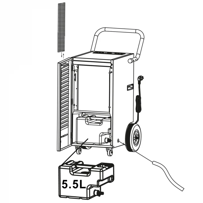 Промисловий осушувач повітря 70л/24г Humberg HM-482 - Зображення 7