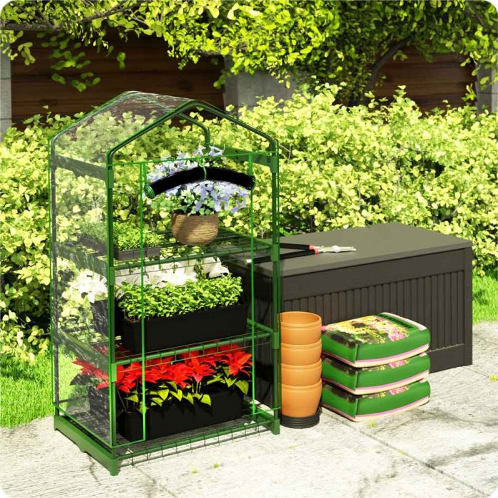 Теплиця-стелаж 69 x 49 x 125 см Plonos 4921 - Компактне вирощування - Зображення 6