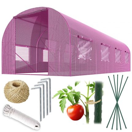Теплиця садова 2.5 x 4 м (10 м²) рожевий Plonos - Оригінальний та функціональний