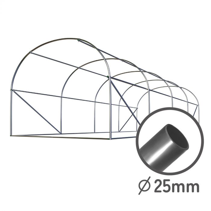 tunel-ogrodowy-2-5-x-4-m-10m2_2635 Теплиця садова 2.5 x 4 м (10 м²) рожевий Plonos - Оригінальний та функціональний - Зображення 2