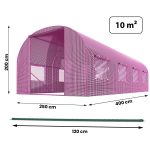 Теплиця садова 2.5 x 4 м (10 м²) рожевий Plonos - Оригінальний та функціональний - Зображення 3