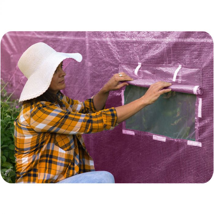 Теплиця садова 2 x 3 м (6 м²) рожевий Plonos - Стильна і практична - Зображення 8