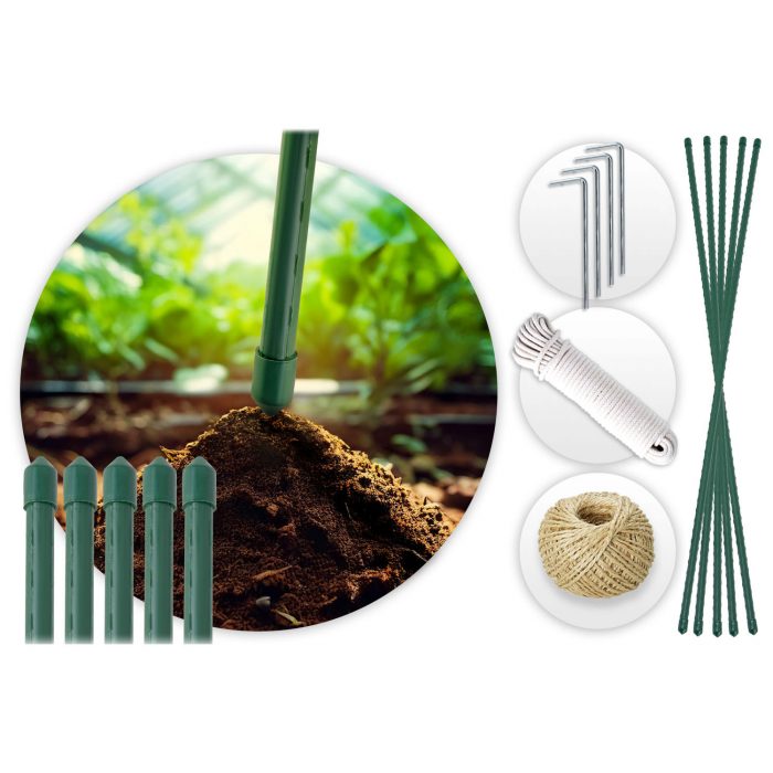 Теплиця садова 2,5 x 4 м (10 м²) біла Plonos - Оптимальні умови росту для вашого саду - Зображення 5