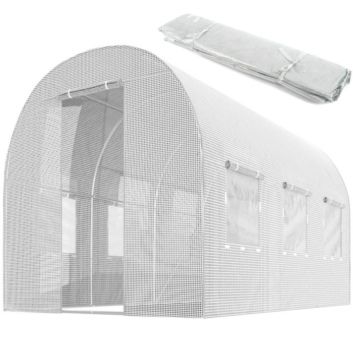 Теплиця садова 2 x 3 м (6 м²) біла Plonos - Світла і міцна - Зображення 4