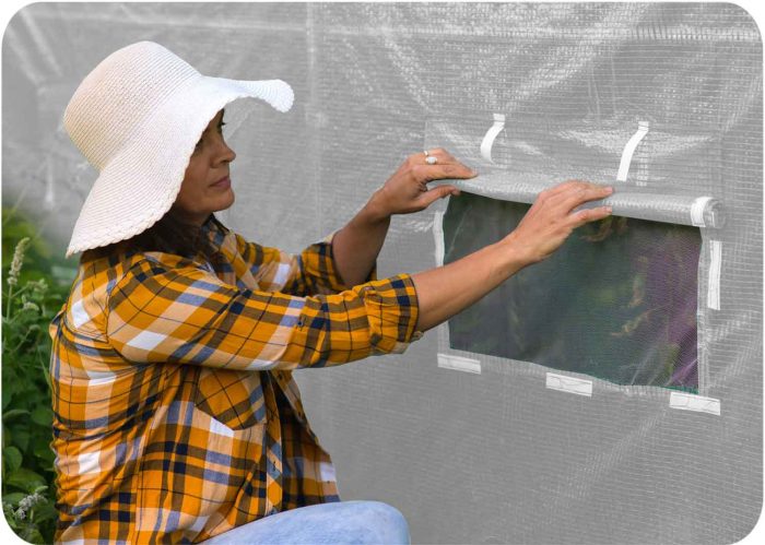 Теплиця садова 3 x 4,5 м (13,5 м²) біла Plonos - Оптимальний мікроклімат для рослин - Зображення 7