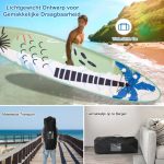 Дошка Costway SUP 320см Висока стабільність та комфорт для активного відпочинку на воді - Зображення 6