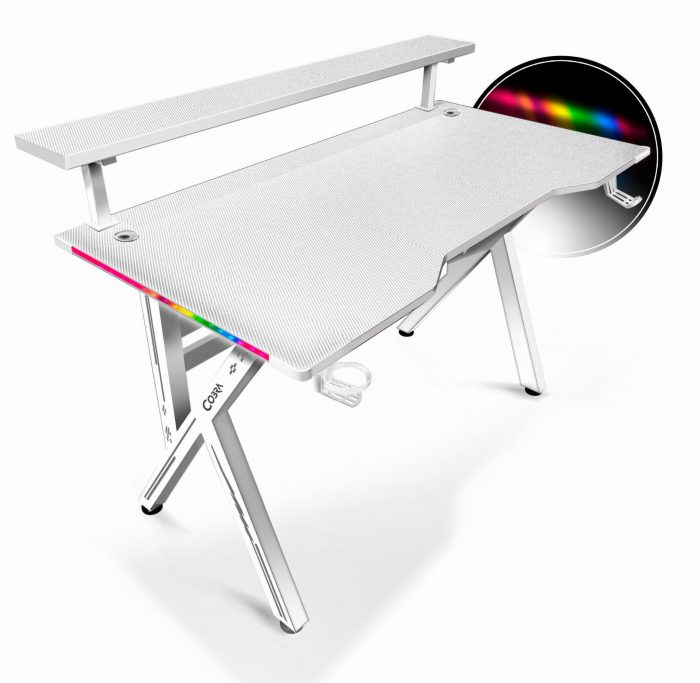 Геймерський стіл CRF4011RGB Білий - Зображення 13