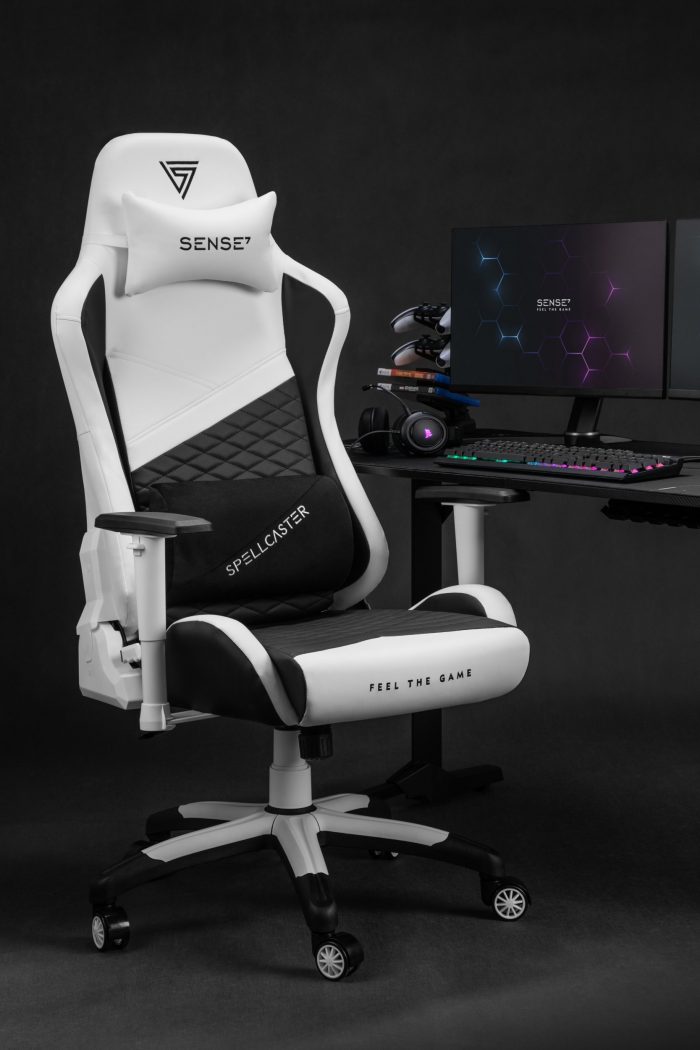 SENSE7 Spellcaster Senshi Edition XL Крісло біле Вищий рівень комфорту і стилю для геймерів - Зображення 9