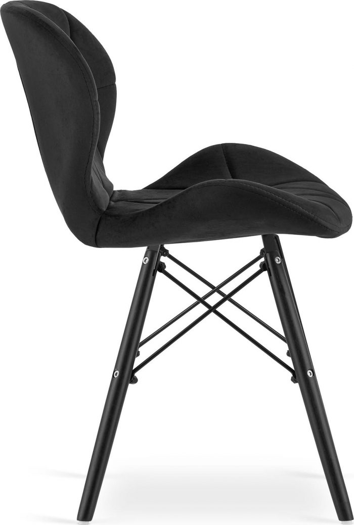 Крісло MUFART ELVA 3750 чорний оксамит на чорних ніжках - Зображення 4