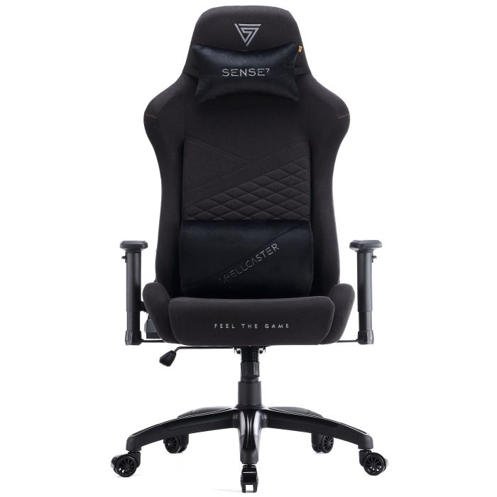 SENSE7 Spellcaster Senshi Edition XL тканинне крісло чорного кольору Максимальний комфорт та стиль для геймерів - Зображення 2