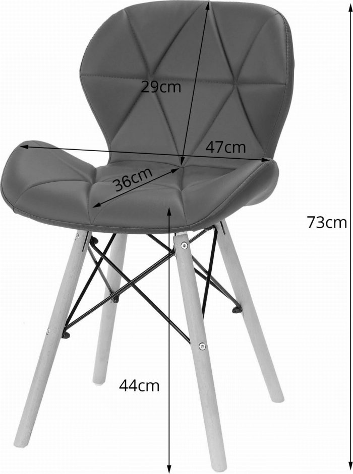 Крісло MUFART ELVA 3797 екошкіра сіре+біле Для елегантного інтер'єру - Зображення 6