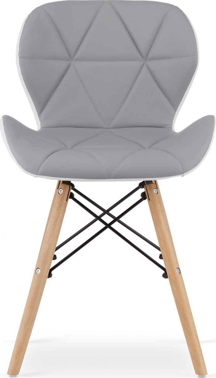 Крісло MUFART ELVA 3797 екошкіра сіре+біле Для елегантного інтер'єру - Зображення 2