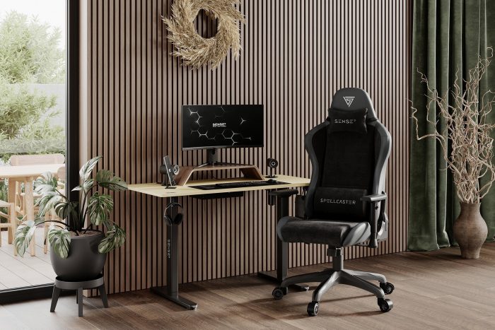 Крісло SENSE7 Spellcaster FUKU PU чорний Елегантний стиль та комфорт для геймерів - Зображення 2